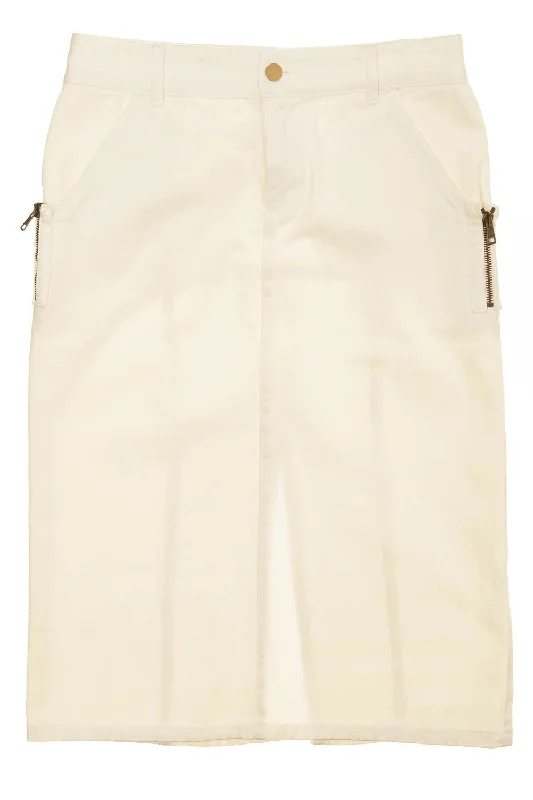 Tom Ford For Gucci - White Jean Pencil Skirt with Back Slit - IT 40