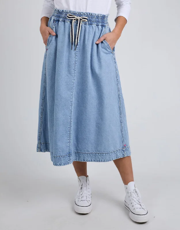 Greta Denim Skirt - Light Blue Wash