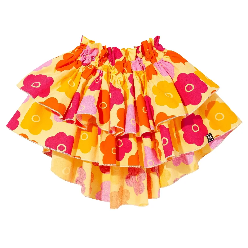 Yellow Flower Skirt - 2 Left Size 1-2 & 10-12 years