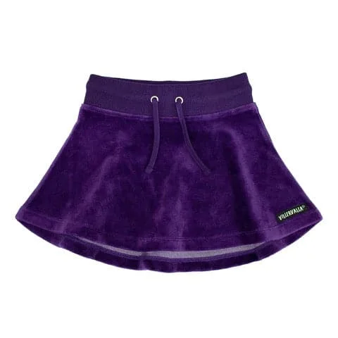 Villervalla Aubergine Velour Skirt in 18-24 months / 92cm