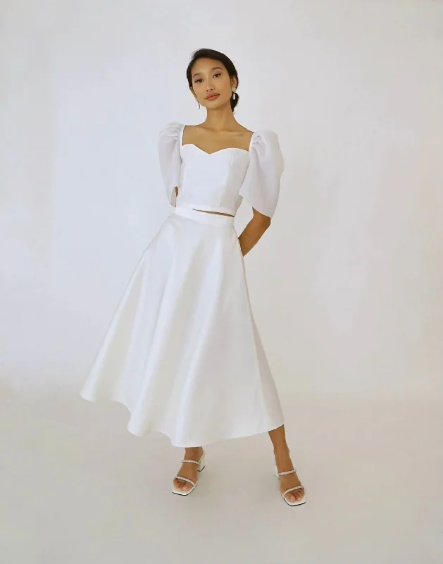 Amihan midi skirt (WHITE)