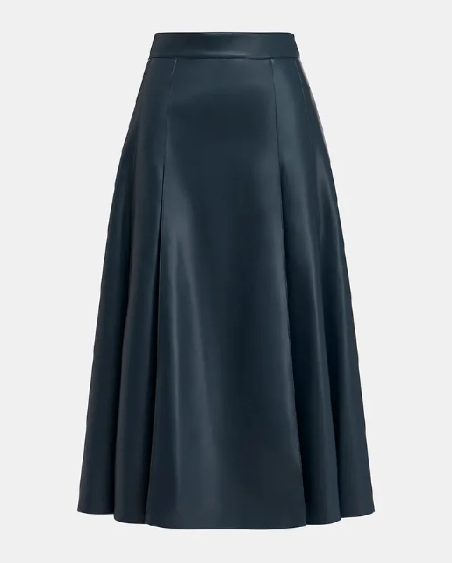 Geeuw Mid Faux leather Skirt Another Blue