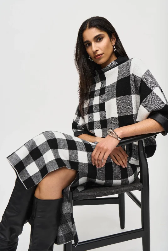 Joseph Ribkoff - Plaid Jacquard Knit Skirt ??