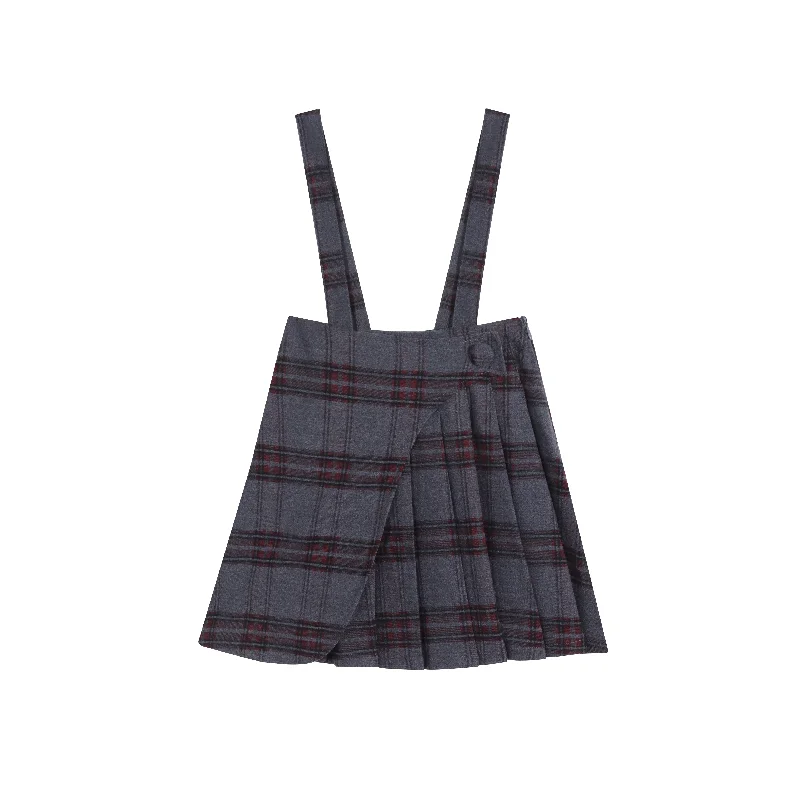 Limonana Burgundy Plaid Skirt