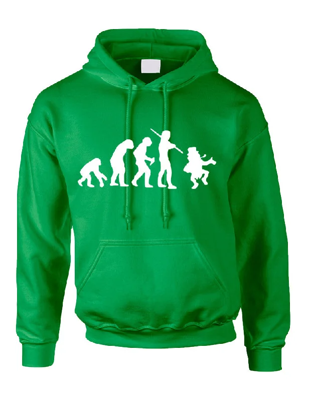 Adult Hoodie Irish Evolution Leprechaun St Patrick's Day Top