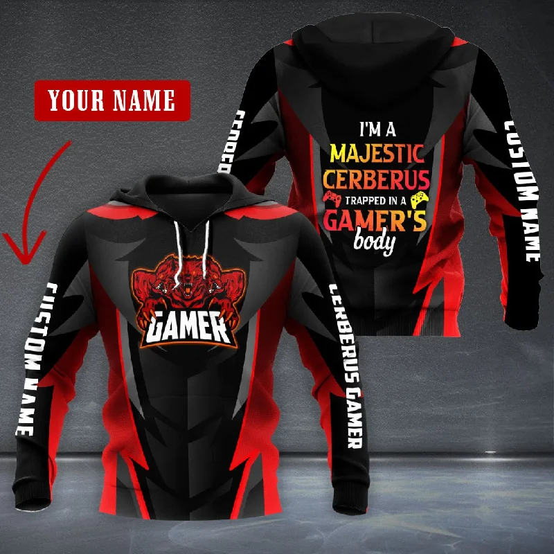 Cerberus Gaming Gamers never die they just respawn hoodie 3D TTM