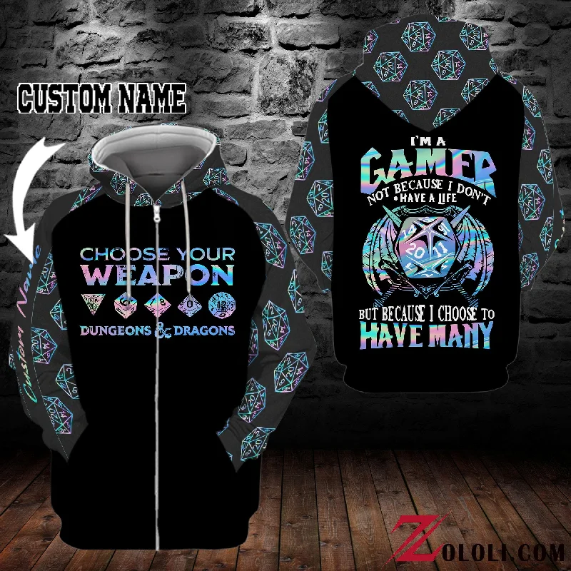 D&D Choose your weapon hoodie 3D Custom TTM