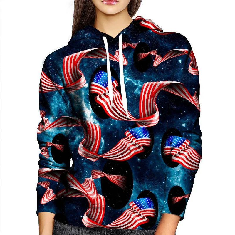 Galactic Flag Womens Hoodie