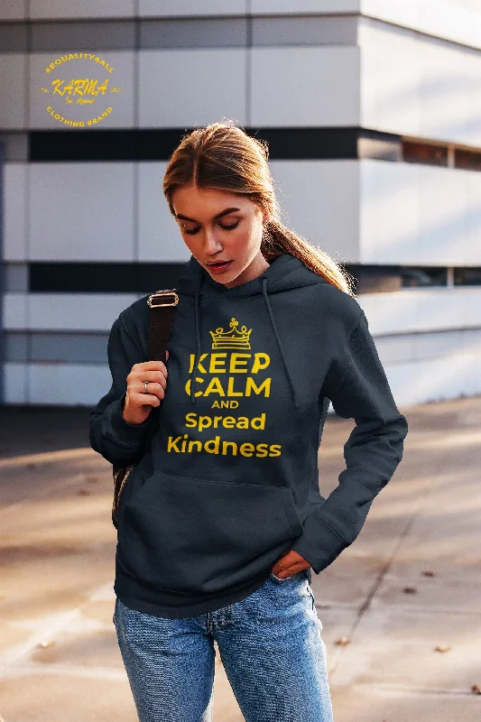 "KEEP CALM AND SPREAD KINDNESS" Maize and Blue Premium Organic Cotton Unisex Hoodie