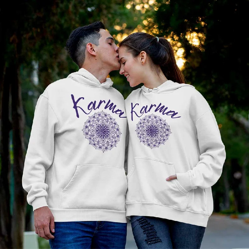 Karma mandala print unisex fashion hoodies