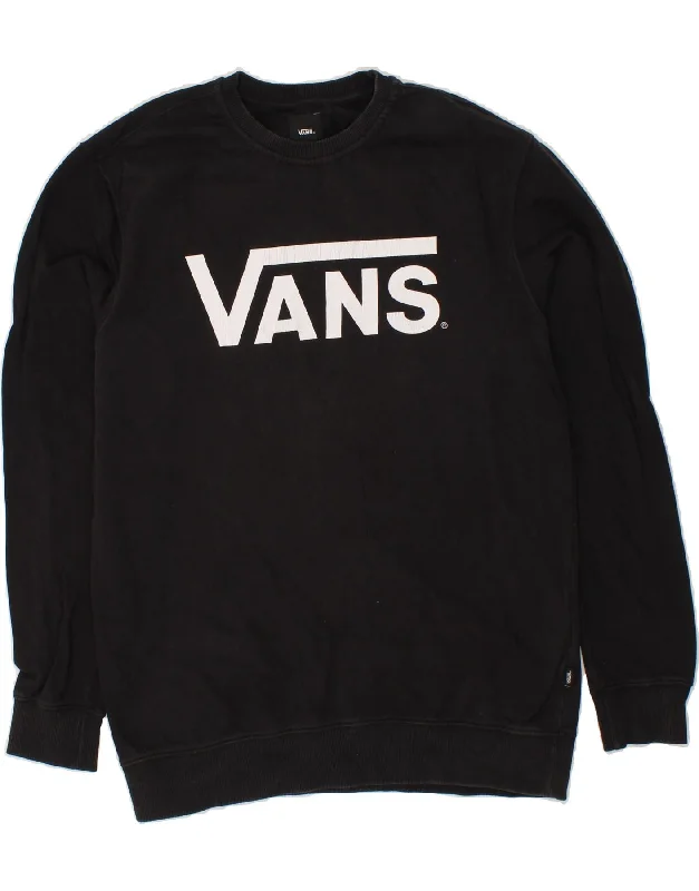 VANS Mens Graphic Sweatshirt Jumper Large Black Cotton