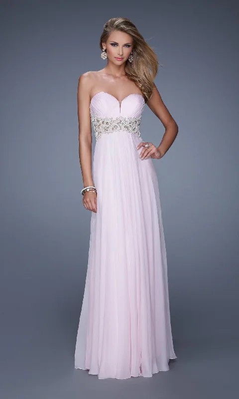 La Femme Empire-Waist Chiffon Prom Dress 20727