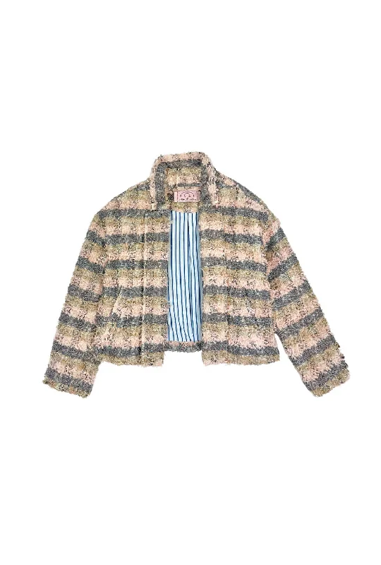 Cropped Blazer - Iridescent Tweed