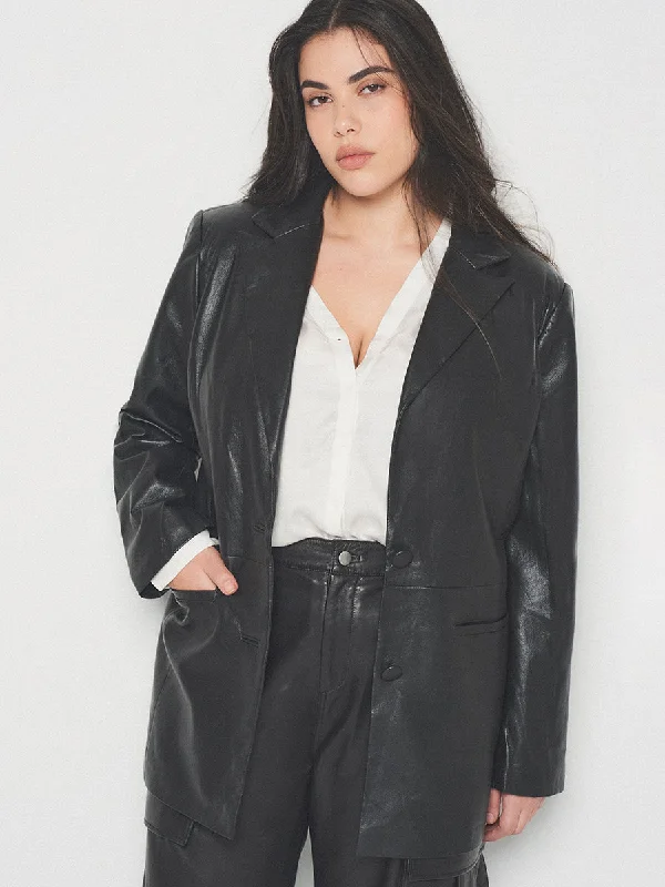 CURVE JORDAN RECYCLED LEATHER BLAZER