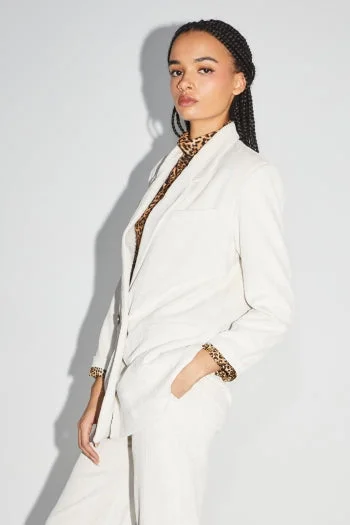 Imprevu Velour Cote Vintage Cream Blazer