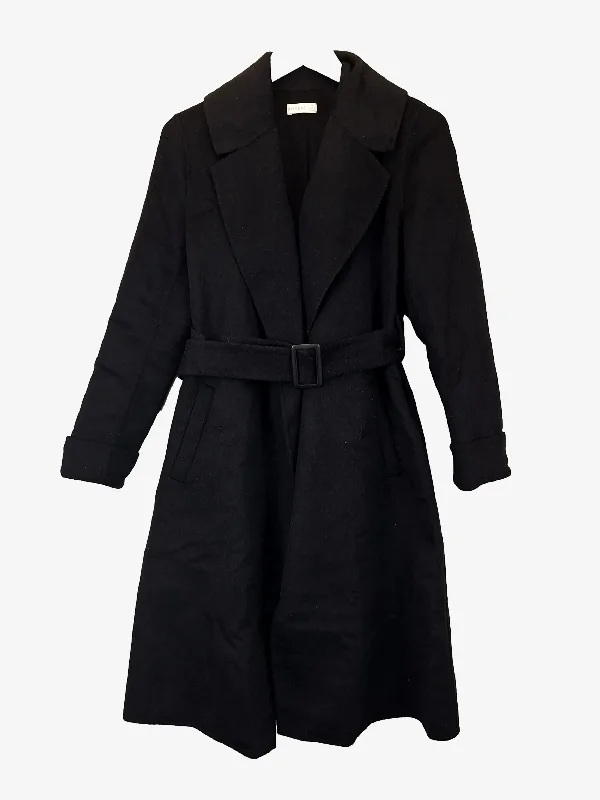 Kookai Timeless Belted Wool Blend Trench Coat Size 8