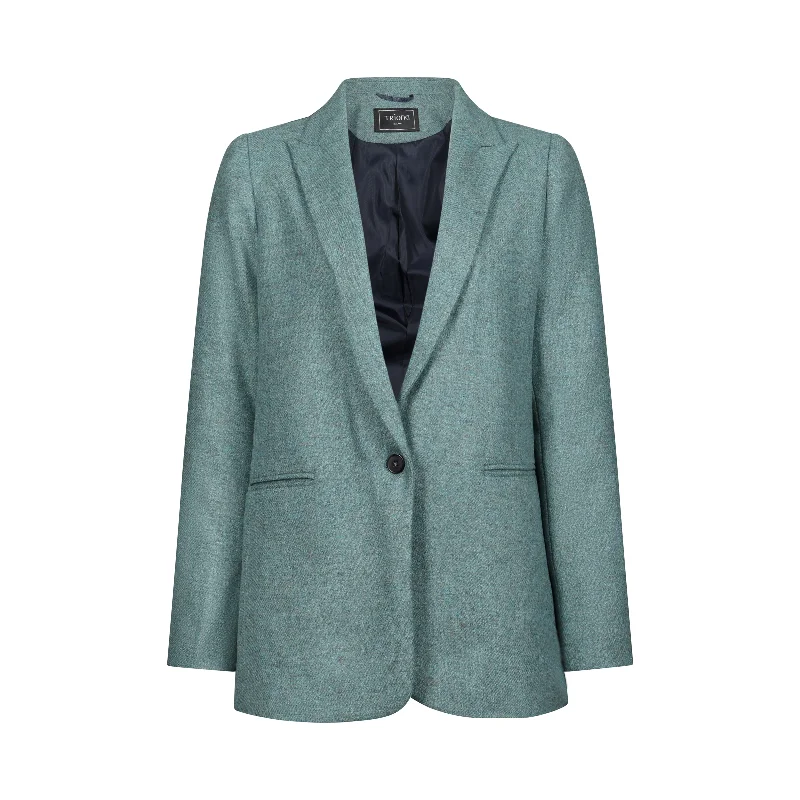 Sea Green Cara Donegal Tweed Blazer