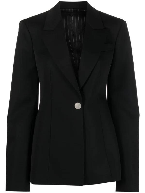 single-breasted virgin wool blazer