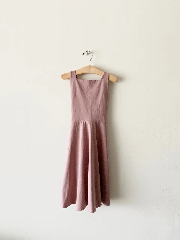 organic cotton pinafore dress - woodrose