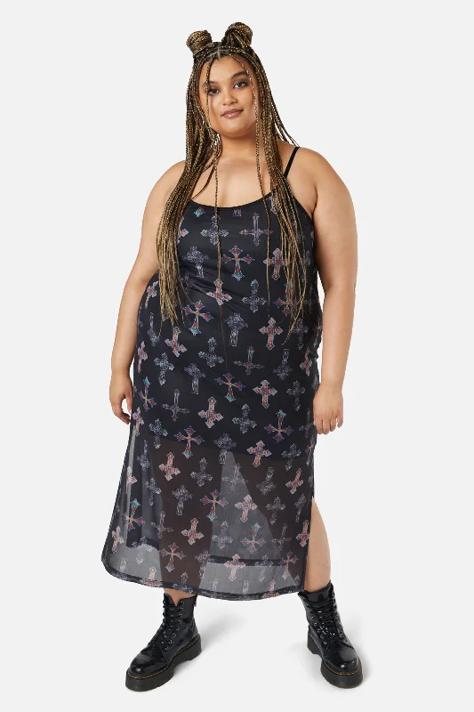 Curve Hope Had Died Mesh Dress