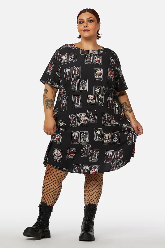 Curve Tarot Spread Print Dress