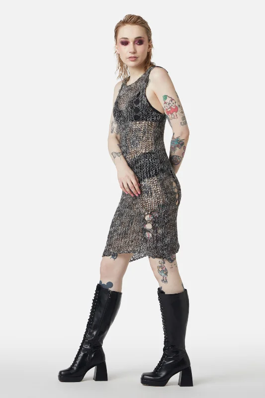 Misery Distressed Knit Dress