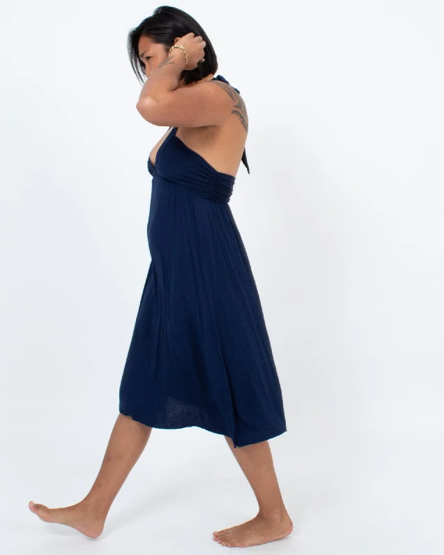 Navy Halter Dress