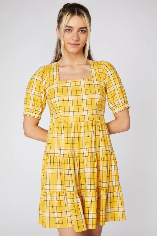 Tartan Mood Ruffle Dress