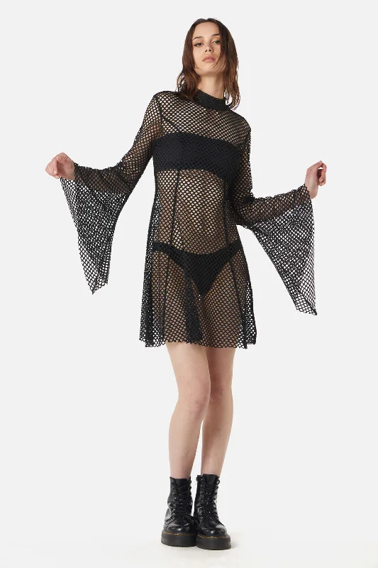 Industrial Hybrid Mesh Dress