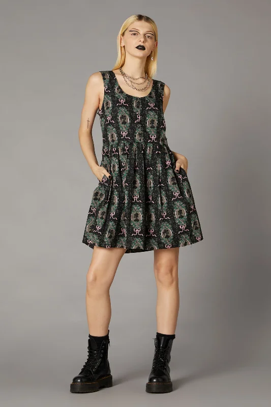 Spooky Cameo Print Dress