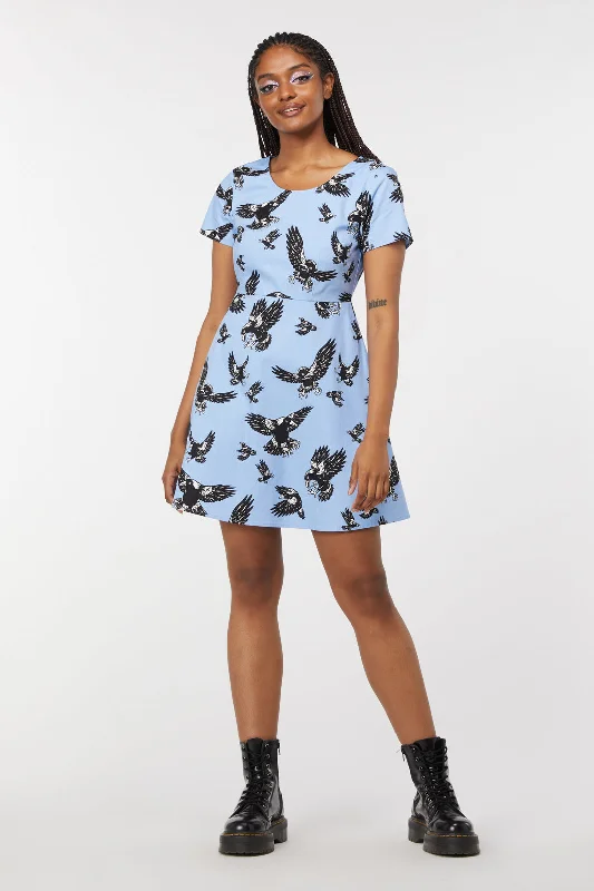 Swoopin Magpie Skater Dress