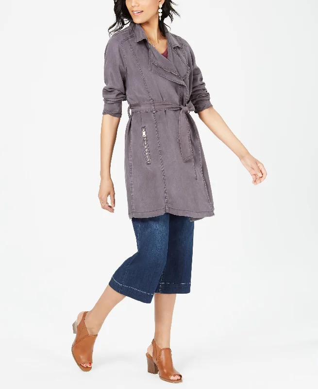 Style & Co Draped Trench Coat