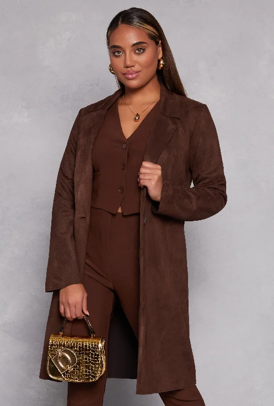 Ambiance Faux Suede Coat