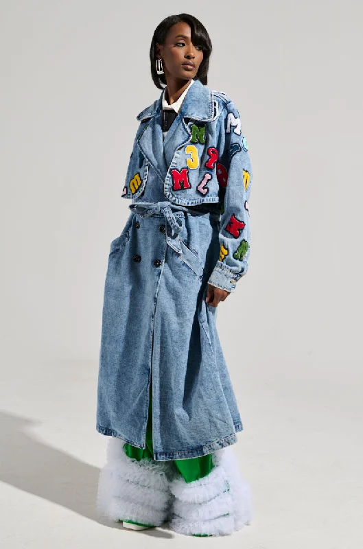 TAKE NOTES DENIM TRENCH