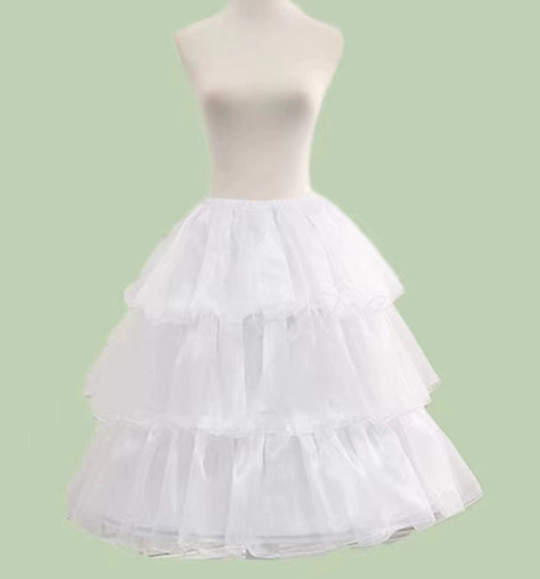 Meowing and fruity~A-line White Lolita Petticoat Multi-length Bustles