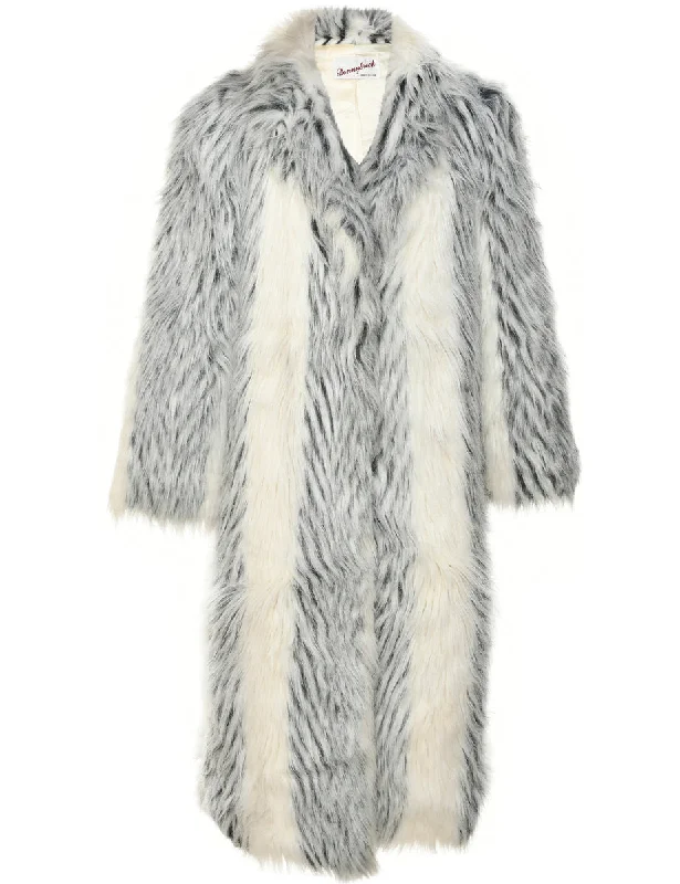 Animal Print Faux Fur Coat - M