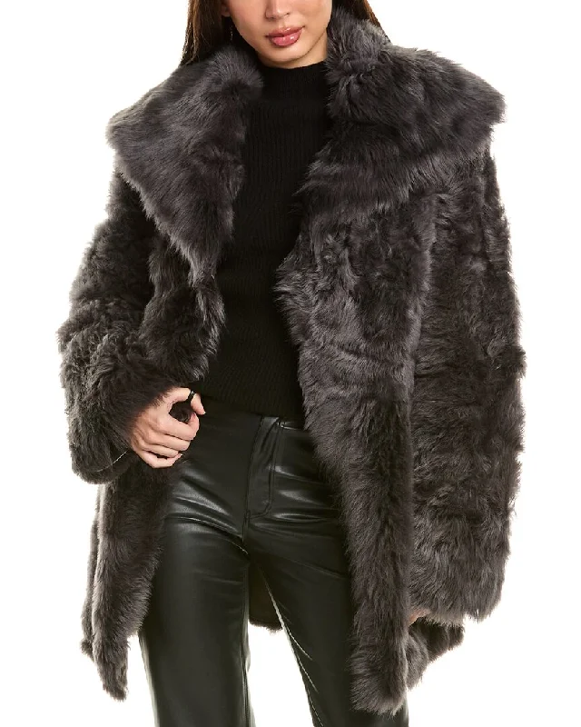 Alberta Ferretti Reversible Shearling Coat