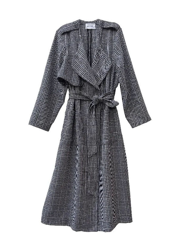 Ele Soft Trench - Houndstooth Plaid - BAACALxBECCA