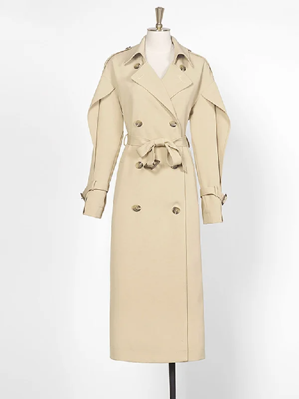 Ruffles Sleeve Long Chelsea Heritage Trench Coat