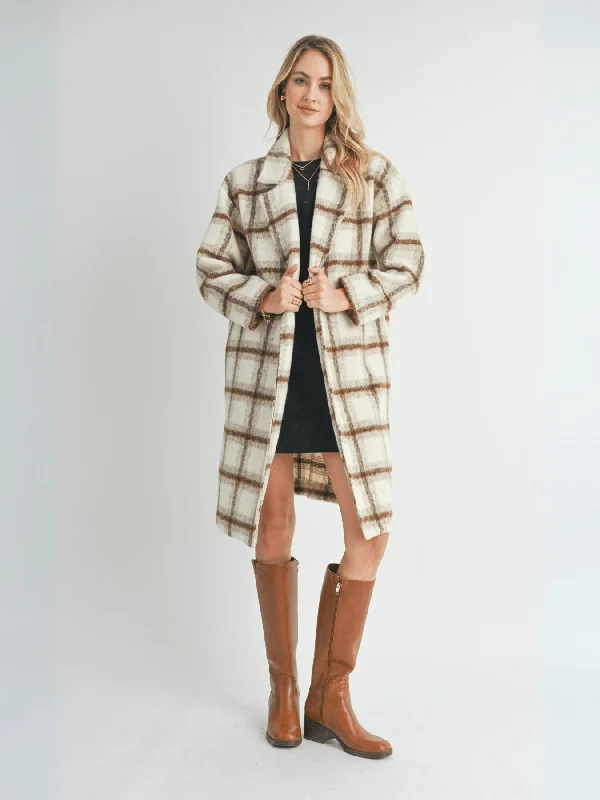 Emily Long Window Pane Coat