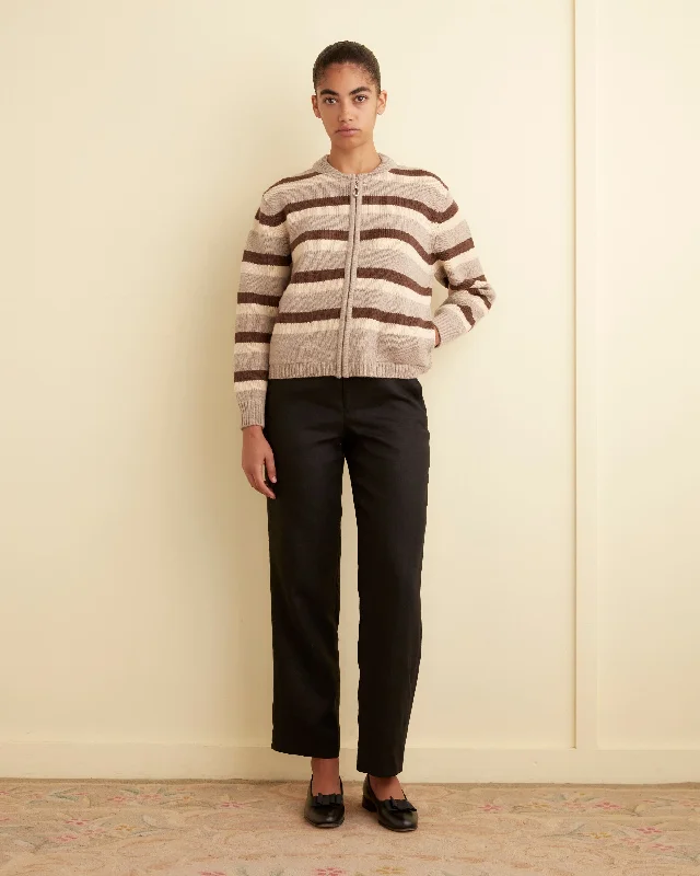 Brewster Cardigan - Tan/Brown