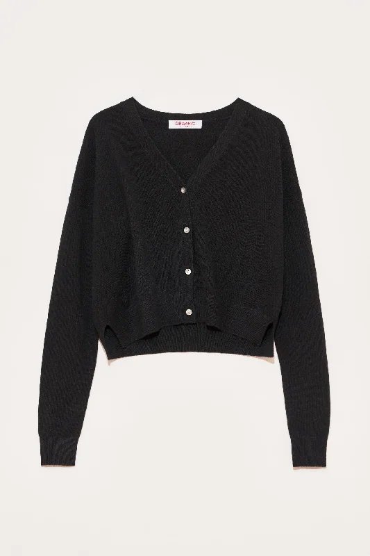 Cropped Cashmere Cardigan