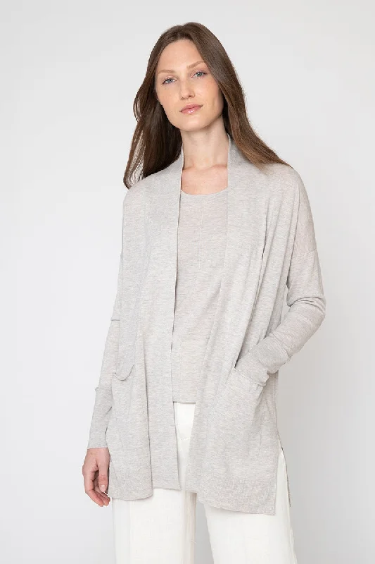 Kinross Cashmere Crop Button Cardigan