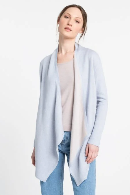 Kinross Cashmere Reversible Drape Cardigan