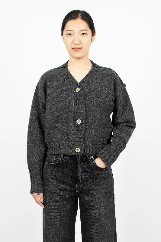 Knit Cardigan Anthracite Grey