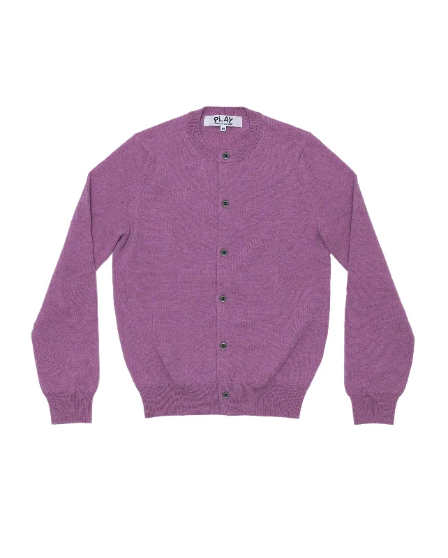 N091 SMALL HEART CARDIGAN / PURPLE