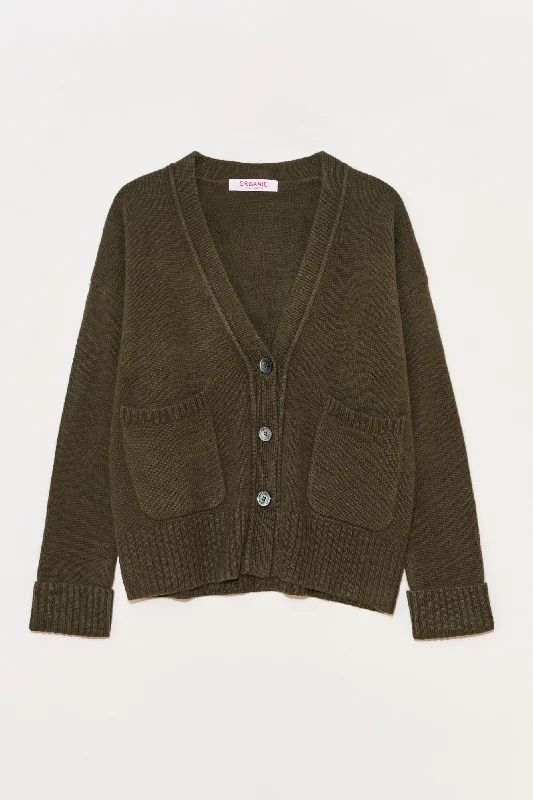 Two-Pocket Cashmere Cardigan